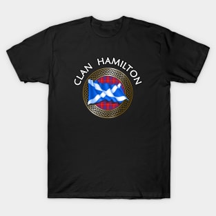 Clan Hamilton Crest & Tartan Knot T-Shirt